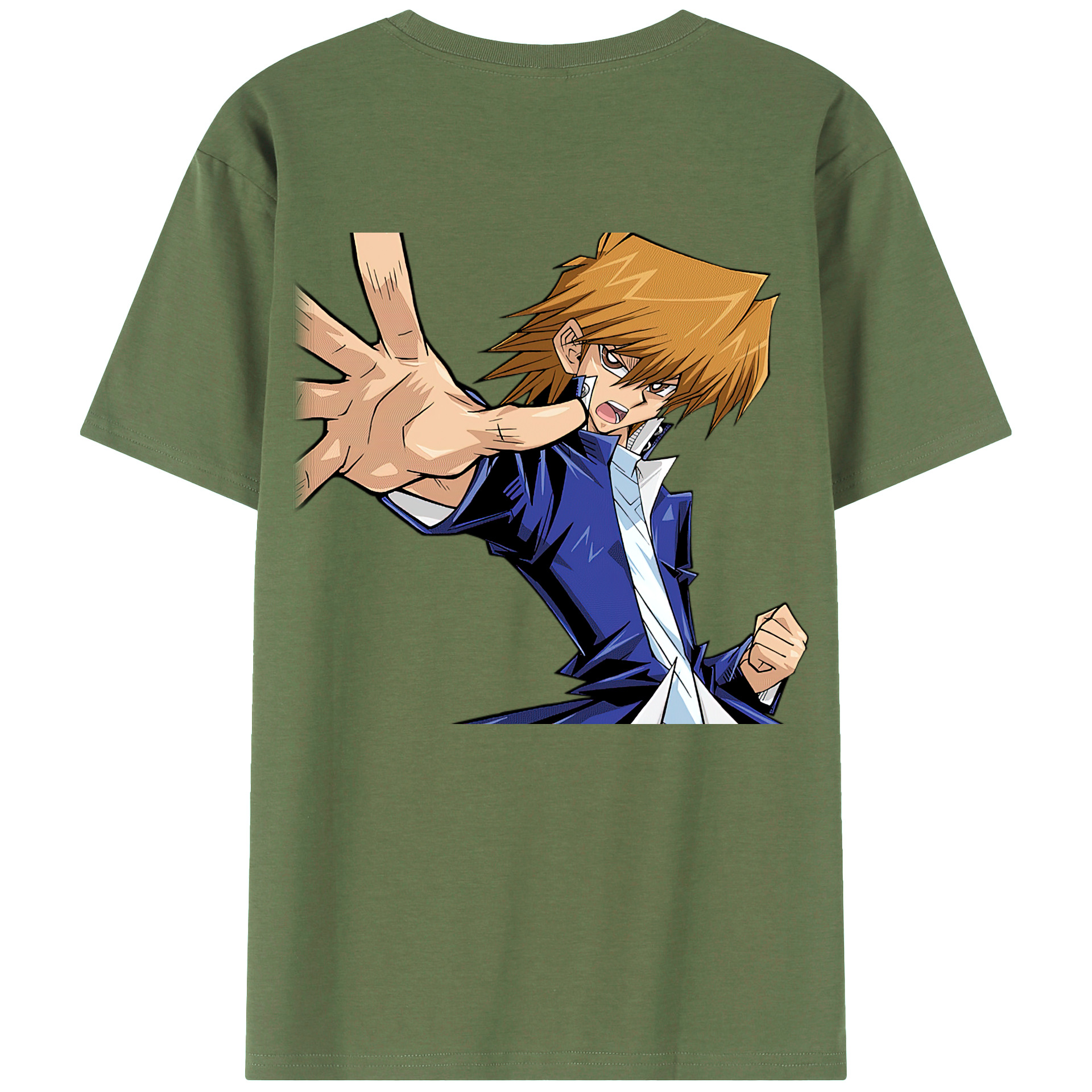 （画像用） 遊☆戯☆王 Yu-Gi-Oh! 綿100％ メンズ半袖Tシャツ（バックプリント） 通気性
